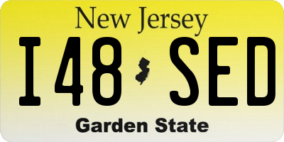 NJ license plate I48SED