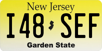 NJ license plate I48SEF