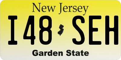 NJ license plate I48SEH