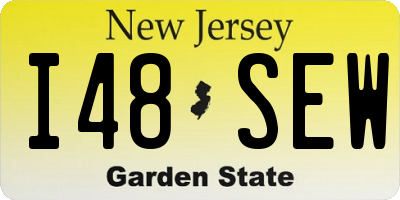 NJ license plate I48SEW