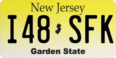 NJ license plate I48SFK