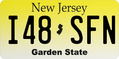NJ license plate I48SFN