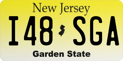 NJ license plate I48SGA