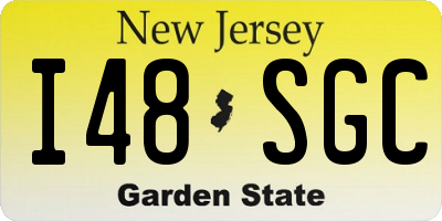 NJ license plate I48SGC