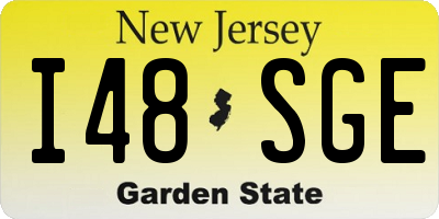 NJ license plate I48SGE