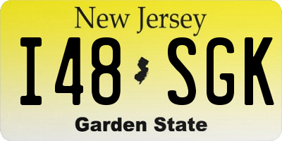 NJ license plate I48SGK