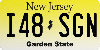 NJ license plate I48SGN