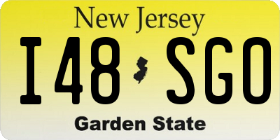 NJ license plate I48SGO