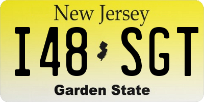 NJ license plate I48SGT