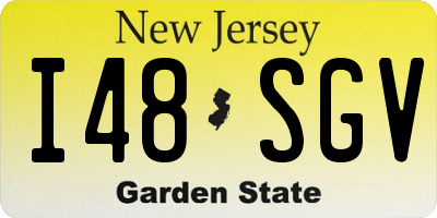 NJ license plate I48SGV