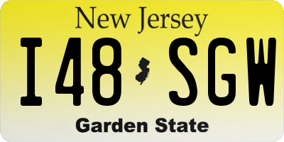 NJ license plate I48SGW