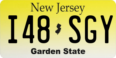NJ license plate I48SGY