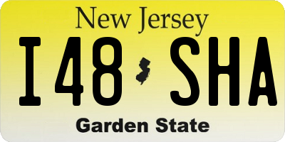 NJ license plate I48SHA