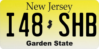 NJ license plate I48SHB
