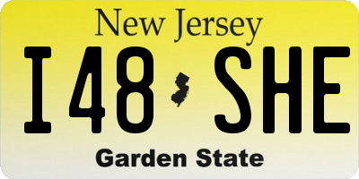 NJ license plate I48SHE