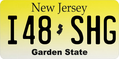 NJ license plate I48SHG