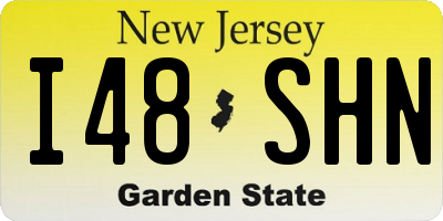 NJ license plate I48SHN