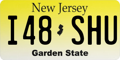 NJ license plate I48SHU