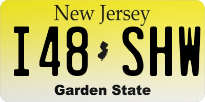 NJ license plate I48SHW