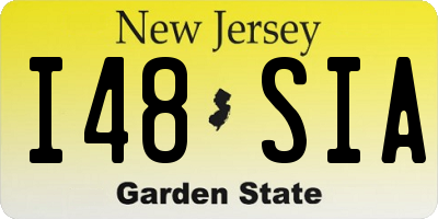 NJ license plate I48SIA