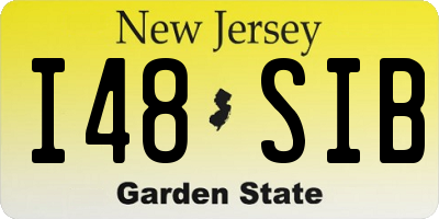 NJ license plate I48SIB
