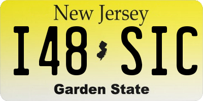 NJ license plate I48SIC