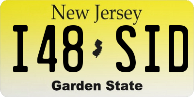 NJ license plate I48SID