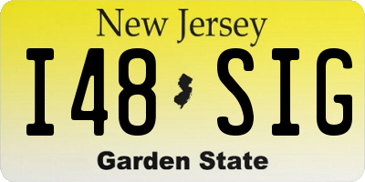 NJ license plate I48SIG