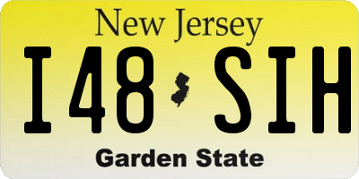 NJ license plate I48SIH