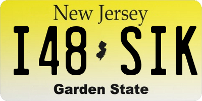 NJ license plate I48SIK