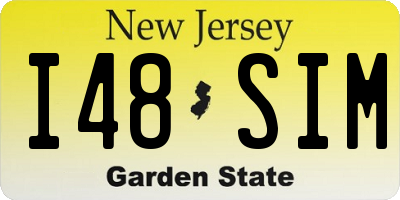NJ license plate I48SIM