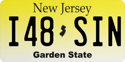 NJ license plate I48SIN