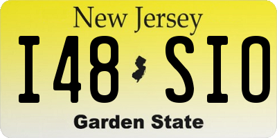 NJ license plate I48SIO