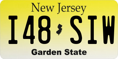 NJ license plate I48SIW