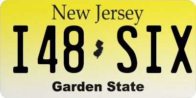 NJ license plate I48SIX