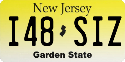 NJ license plate I48SIZ