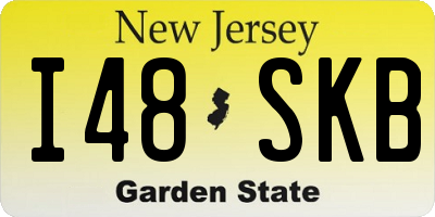 NJ license plate I48SKB