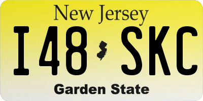 NJ license plate I48SKC