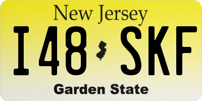 NJ license plate I48SKF