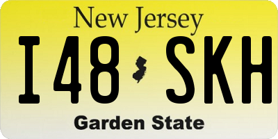 NJ license plate I48SKH