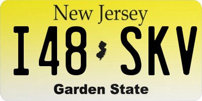 NJ license plate I48SKV