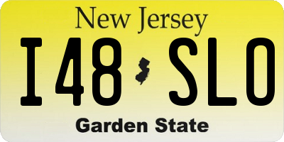 NJ license plate I48SLO