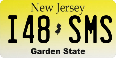 NJ license plate I48SMS