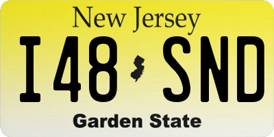 NJ license plate I48SND