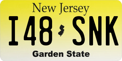 NJ license plate I48SNK