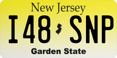 NJ license plate I48SNP