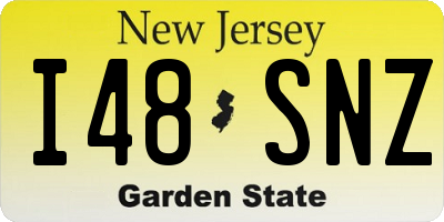 NJ license plate I48SNZ