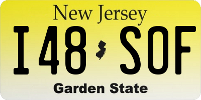 NJ license plate I48SOF
