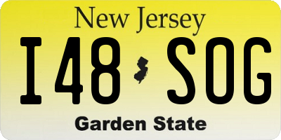 NJ license plate I48SOG