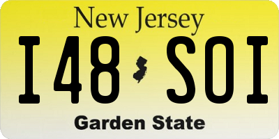 NJ license plate I48SOI